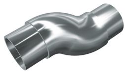 Süd-Metall Steckbogen flexibel Edelstahl K 240 matt für Rohr 42,4x2 mm