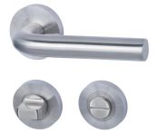 Süd-Metall Garnitur Türbeschlag Lyon II-R Edelstahl matt