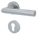 Süd-Metall PZ Garnitur Moskau II-R ES satiniert Rosette Ø 52 mm mit Hochhaltefeder