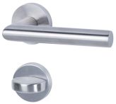 Süd-Metall Rosettengarnitur Moskau II-R Edelstahl satiniert mit HHF, UK Nylon, Rosette Ø 52 mm