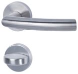 Süd-Metall Rosettengarnitur Kingston II-R Edelstahl satiniert mit HHF Rosette Ø 52 mm