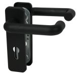 Süd-Metall FS Garnituren Nylon schwarz eckig Drücker/Drücker