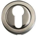 Süd-Metall PZ Rosettenpaar Edelstahl matt poliert