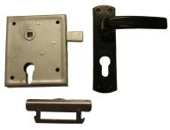 Süd-Metall Garnitur Universal Kastenschloß Kunststoffgarnitur