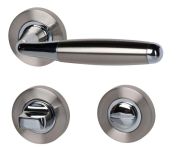 Süd-Metall Garnitur Türbeschlag Durban R Chrom-Edelstahlfarbig