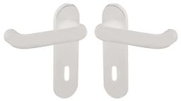 Süd-Metall Kurzschildgarnitur Nylon weiss 20 mm