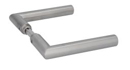 Süd-Metall Drückerpaar Moskau Edelstahl satiniert inkl. Stift 8 mm, Hülse 8/8, 5