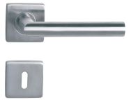 Süd-Metall Rosettengarnitur Monaco Square-R Edelstahl matt Hülse 8 auf 8, 5 und 7 auf 8 mm