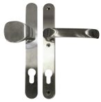 Süd-Metall Schmalrahmengarnitur in Edelstahl Knopf/Drücker rechts