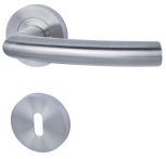 Süd-Metall Rosettengarnitur Kopenhagen ll-R Edelstahl matt mit HHF/FD Clips Rosette