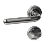 Süd-Metall Rosettengarnitur New York II-R Bi-Color Edelstahl Hochhaltefeder, Rosette 52 mm