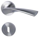 Süd-Metall Türdrückergarnitur Palma-R Edelstahl Schraubrosette