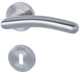 Süd-Metall Rosettengarnitur Sydney-R Edelstahl matt mit HHF/FD Schraubrosette Ø 52 mm UK Metall