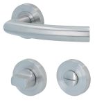 Süd-Metall WC Garnitur Kopenhagen II-R ES satiniert mit HHF/FD Clipsrosette Ø 52 mm