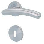 Süd-Metall BB Garnitur Sevilla II-R ES satiniert mit HHF/FD Clipsrosette Ø 52 mm