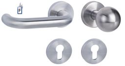 Süd-Metall PZ FS Rosettengarnitur Tunis ll-R Edelstahl matt WET mit HHF/FD Clips Rosette