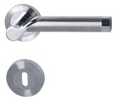 Süd-Metall Rosettengarnitur Solid 1-R ES POL/Edelstahl matt Metallunterkonstruktion Schraubrosette