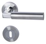 Süd-Metall Rosettengarnitur Solid 2-R ES POL/Edelstahl matt Metallunterkonstruktion Schraubrosette