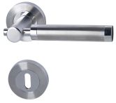 Süd-Metall Rosettengarnitur Solid 3-R ES POL/Edelstahl matt Metallunterkonstruktion Schraubrosette