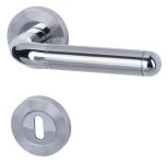 Süd-Metall Rosettengarnitur Solid 4-R ES POL/Edelstahl matt Metallunterkonstruktion Schraubrosette