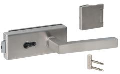 Süd-Metall PZ Glastürbeschlag Palma Set, Edelstahl matt DR PR Moskau für 1 flg.Türen