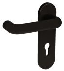 Süd-Metall PZ Kurzschildgarnitur Nylon schwarz 72 mm Ø 20 mm ohne Stahlkern