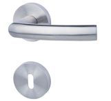 Süd-Metall Drückergarnitur Brookline-R Edelstahl satiniert mit HHF Rosette Ø 52 mm