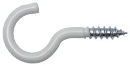 SWG Schraubhaken Gebogen Weiß