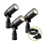 Garden-Lights Strahler Alder 3er Set 2W anthrazit
