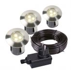 Garden-Lights Einbauleuchte Birch 3er Set 0,5W edelstahl