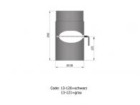 TermaTech Rauchrohr Stahlblech nahtgeschweißt nach DIN 1298 mit Drosselklappe