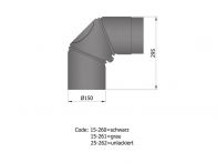 TermaTech 3-teiliger verstellbarer Rauchrohrbogen