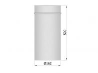 TermaTech einwandiger Wandfutter (15-730) Ø150 mm - 500 mm lang