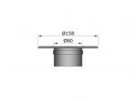 TermaTech Rosette (19-640) mit Muffe Ø80 mm