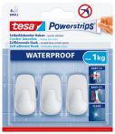tesa Powerstrips wasserfest Haken S Plastik weiß