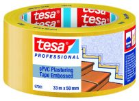 tesa® Putzband quergerillt, Gelb - 33 m Rolle