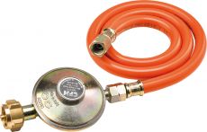 Druckregler Set mit Schlauch 80cm 1/4 Zoll links 50mbar 1,5kg/h (52452)