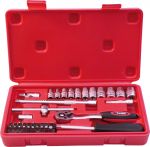 Steckschlüsselsatz ¼ Zoll, 39-tlg. inkl. Koffer (STECK38)