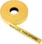 Trassenwarnband 40mm x 250m Achtung Gasleitung, gelb (TRWG)