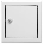 Upmann Revisionstür Softline RAL 9016 weiß mit Zylinderschloss