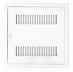 Upmann Revisionstür Softline RAL 9016 weiß mit Lüftungsschlitzen und Vierkantverschluss