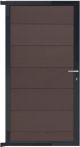 GartenLand Steckzauntor Ameland 90x175 cm WPC Schokobraun Aluminium Anthrazit