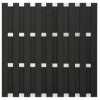 GartenLand WPC Bretterzaun Relax ca. 180x180 cm Anthrazit Aluminium Silber Bausatz Ohne Pfosten