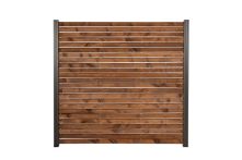 GartenLand Rhombus Holz Zaun Craftwood 180x180 cm Skandinavische Kiefer Braun FSC® Alu Anthrazit Sichtschutz | o. Pfosten, o. Abschlussleiste