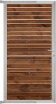 GartenLand Steckzauntor Craftwood 90x175 cm Holz Skandinavische Kiefer Braun FSC® Aluminium Silber