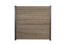 GartenLand Rhombus Holz Zaun Craftwood 180x180 cm Skandinavische Kiefer Grau FSC® Alu Anthrazit Sichtschutz | o. Pfosten, o. Abschlussleiste