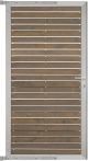 GartenLand Steckzauntor Craftwood 90x175 cm Holz Skandinavische Kiefer Grau FSC® Aluminium Silber