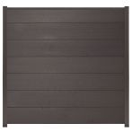 NA-LOG WPC Zaun Set XL Ameland Exclusive 180x180 cm Sichtschutz Steckzaun Anthrazit Alu Anthrazit | o. Pfosten
