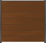 NA-LOG WPC Zaun Set XL Ameland Exclusive 180x180 cm Sichtschutz Steckzaun Ipê Alu Anthrazit | o. Pfosten