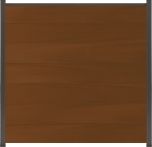 NA-LOG WPC Zaun Set XL Ameland Co-extrudiert 180x180 cm Sichtschutz Steckzaun Ipê Alu Anthrazit | o. Pfosten, o. Abschlussleiste
